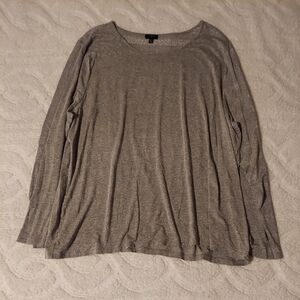 Talbots Metallic Gray Long Sleeve Top